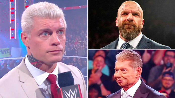 Cody Rhodes, Triple H and Vince McMahon