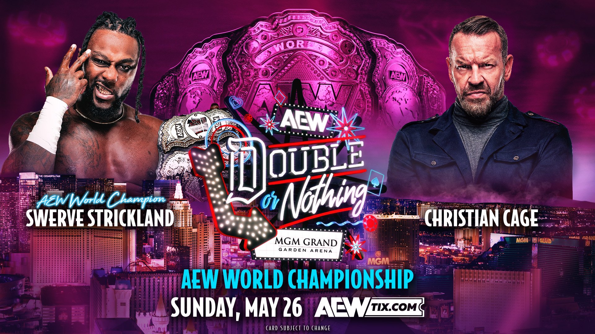 AEW Double or Nothing 2024: World Title Match Set, Updated Card for 5/26