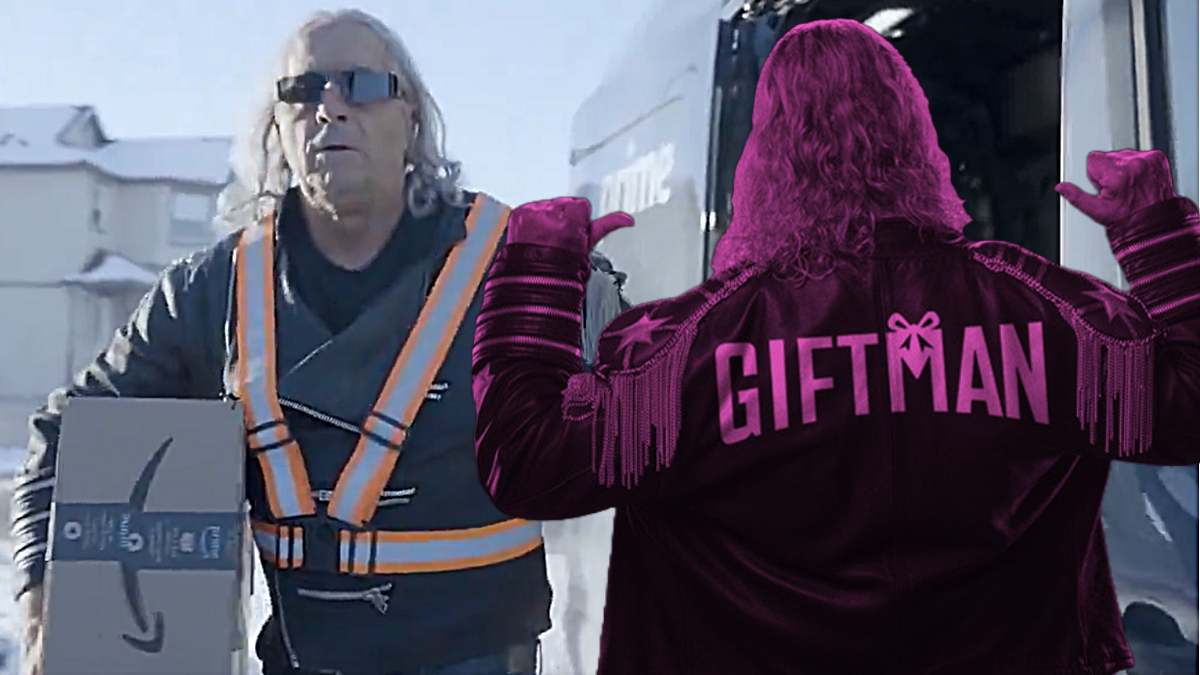 Watch Bret ‘Gift-Man’ Hart Deliver Amazon Packages To Lucky Canadians