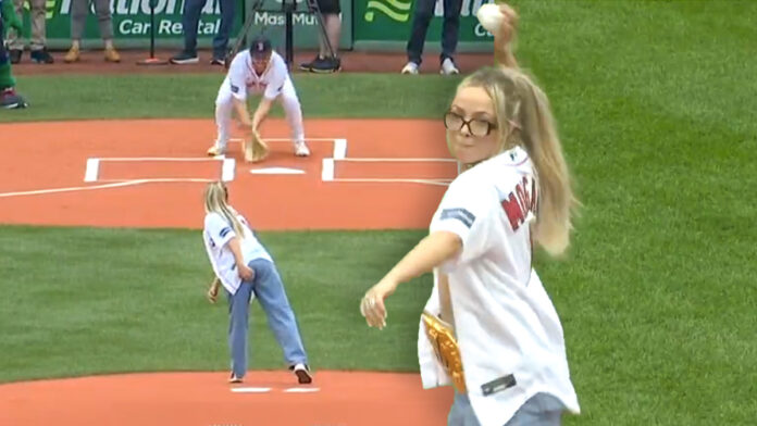 Liv Morgan First Pitch Fenway Park