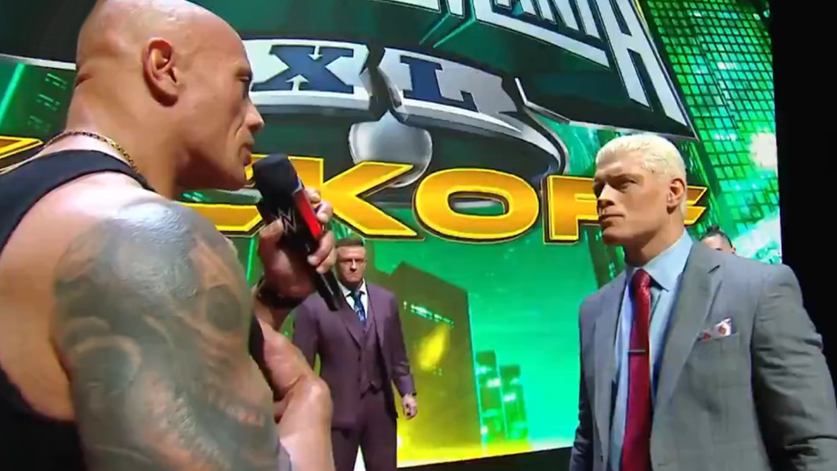 Cody Rhodes Enrages The Rock With His WrestleMania 40 Opponent Choice During Blockbuster Las Vegas Press Conference