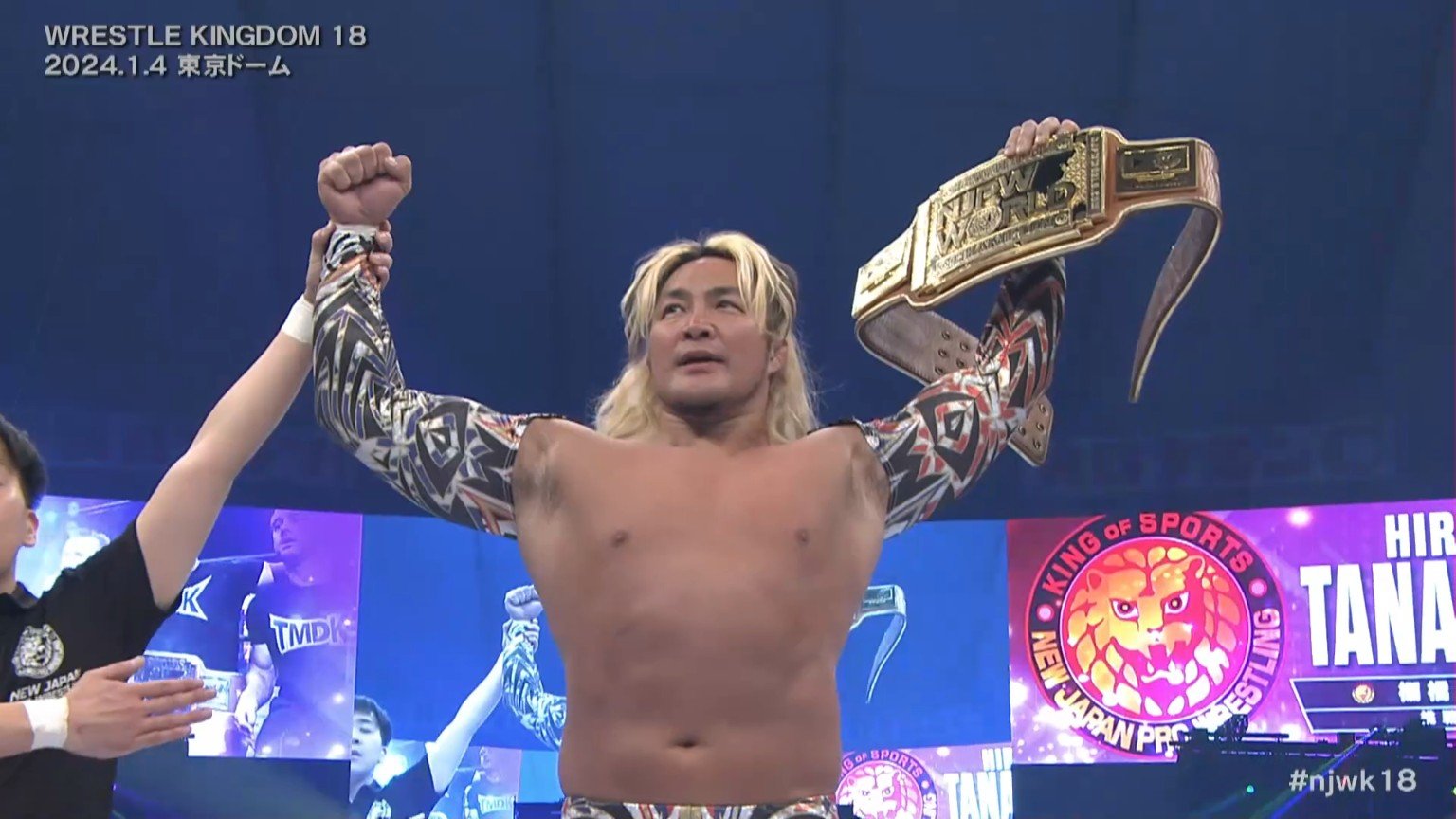 NJPW President Hiroshi Tanahashi Wins World TV Title at Wrestle Kingdom 18