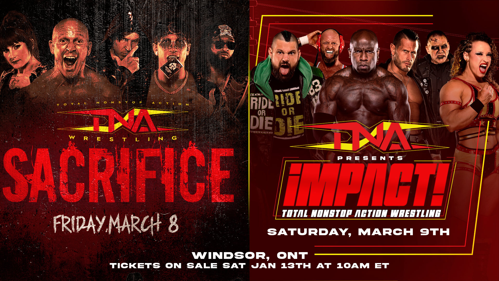 TNA Sacrifice & iMPACT Taping Coming to Ontario, Canada this March