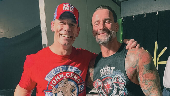 John Cena and CM Punk Backstage