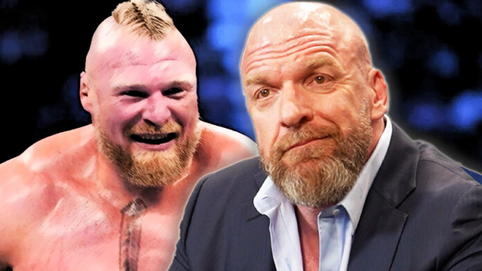 Triple H and Brock Lesnar