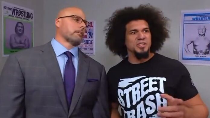 Carlito and Adam Pearce on Raw