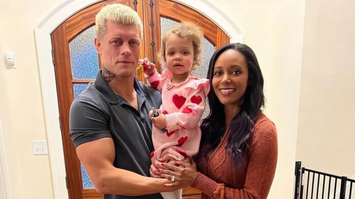 Cody Rhodes and Brandi Rhodes with daughter Liberty Runnels