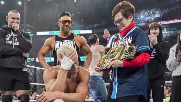 Cody Rhodes with his mother