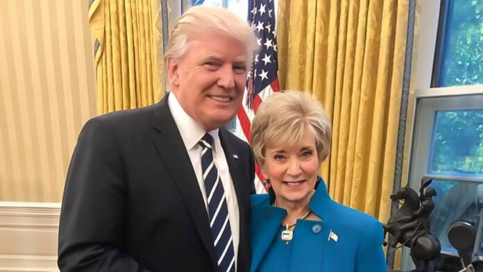 Linda McMahon and President Trump