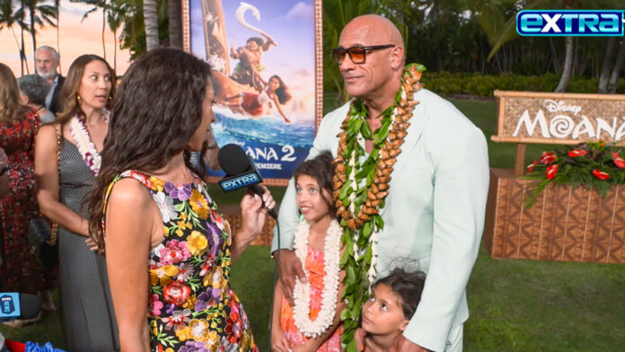 The Rock Daughters Moana 2 Premiere