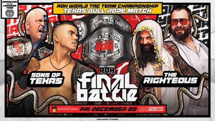 ROH Final Battle 2024 Tag Title Match