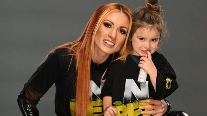 Becky Lynch with daughter Roux