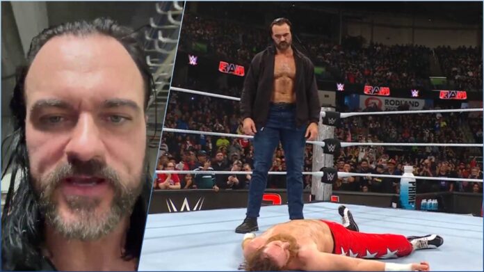 Drew McIntyre after Raw