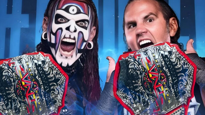 Matt and Jeff Hardy as TNA Tag Champions