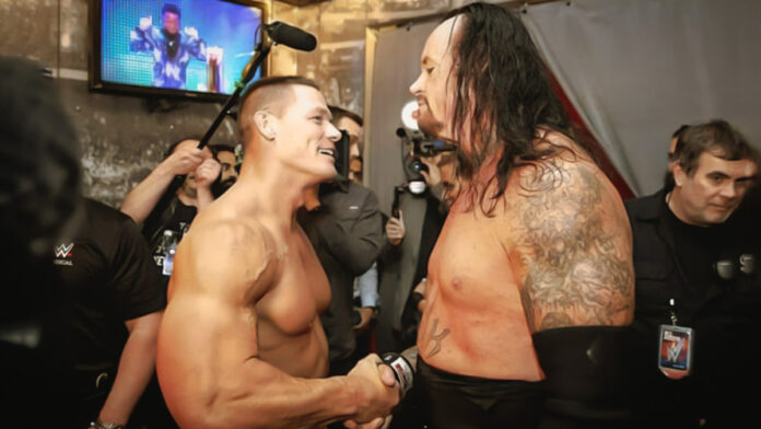 John Cena and The Undertaker backstage