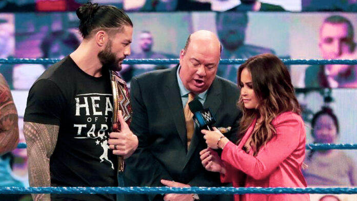 Kayla Braxton, Roman Reigns and Paul Heyman